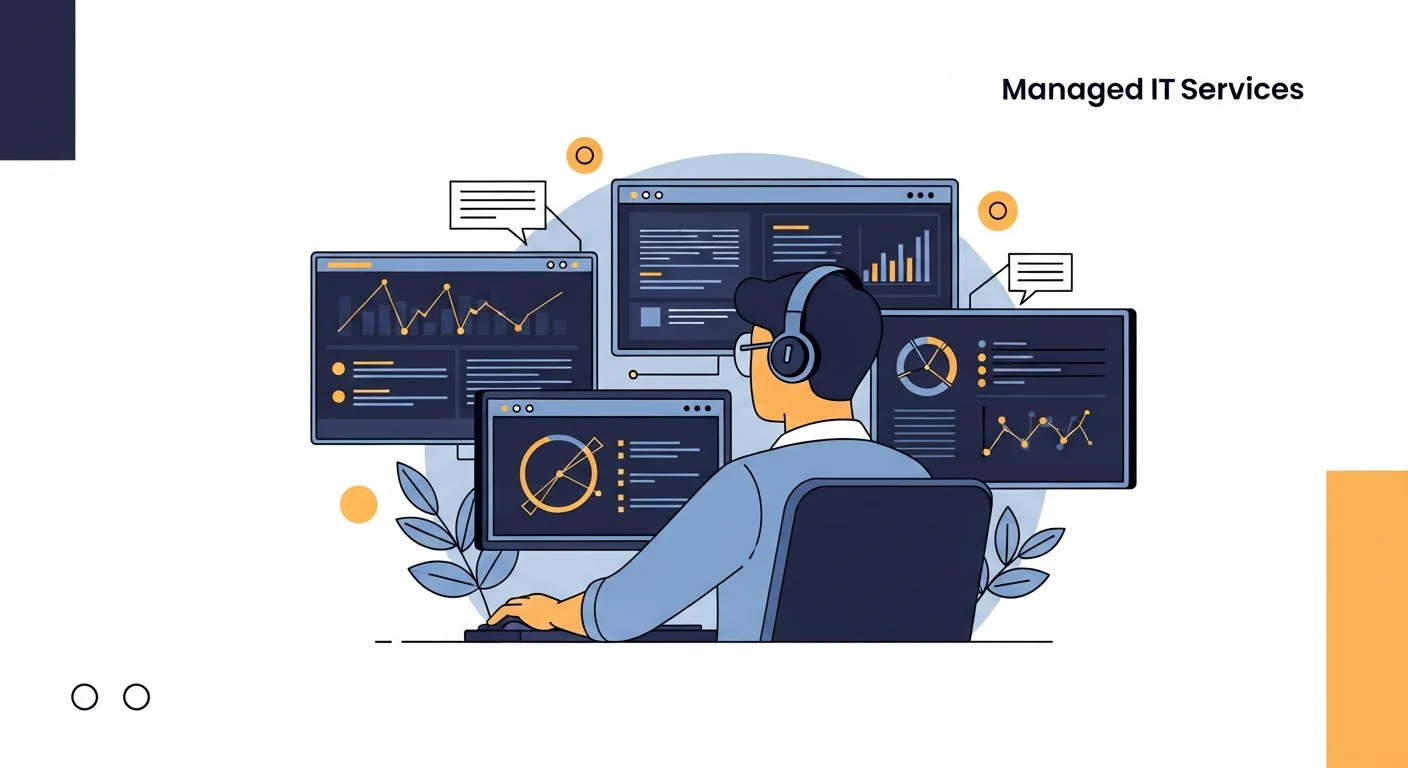 IT technician monitoring business systems — managed IT services for Calgary small businesses