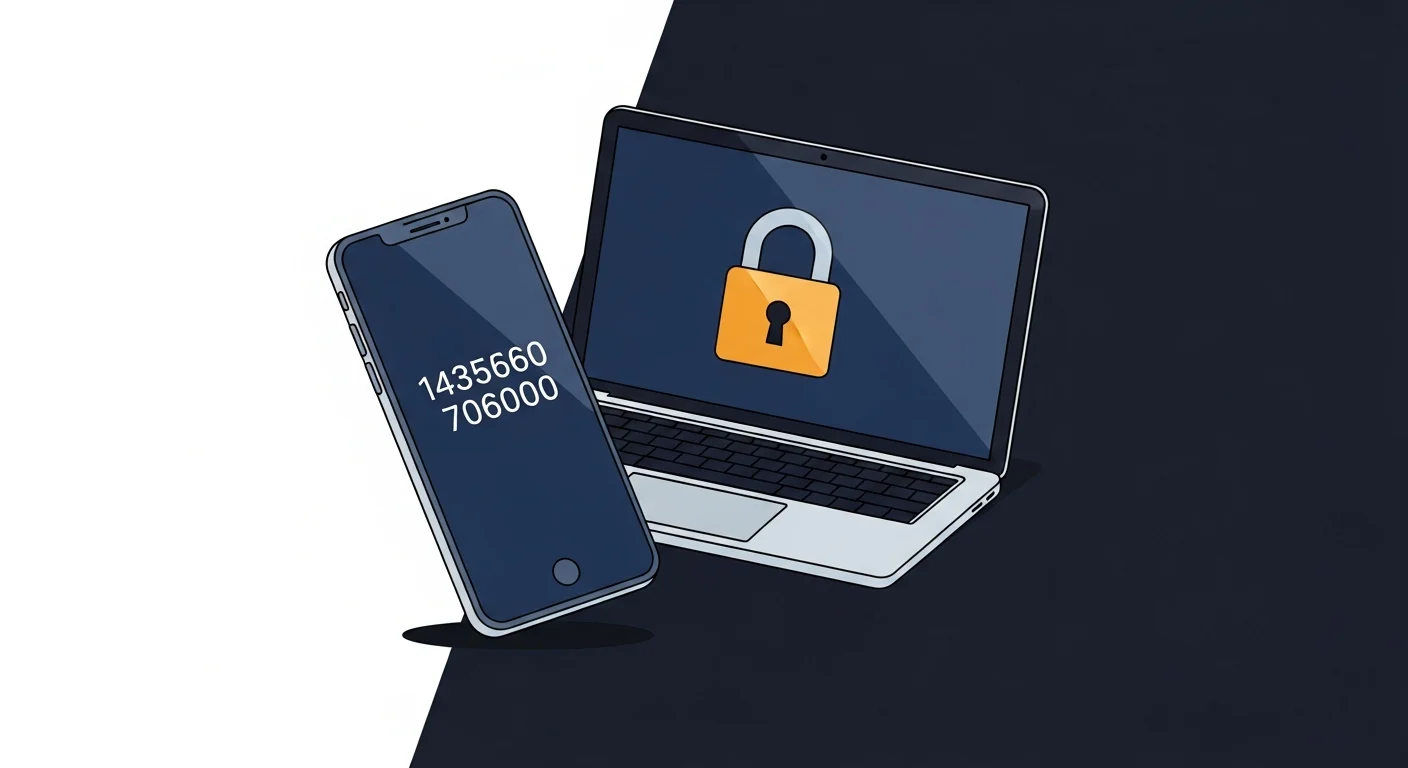 Smartphone displaying a two-factor authentication code for securing business accounts